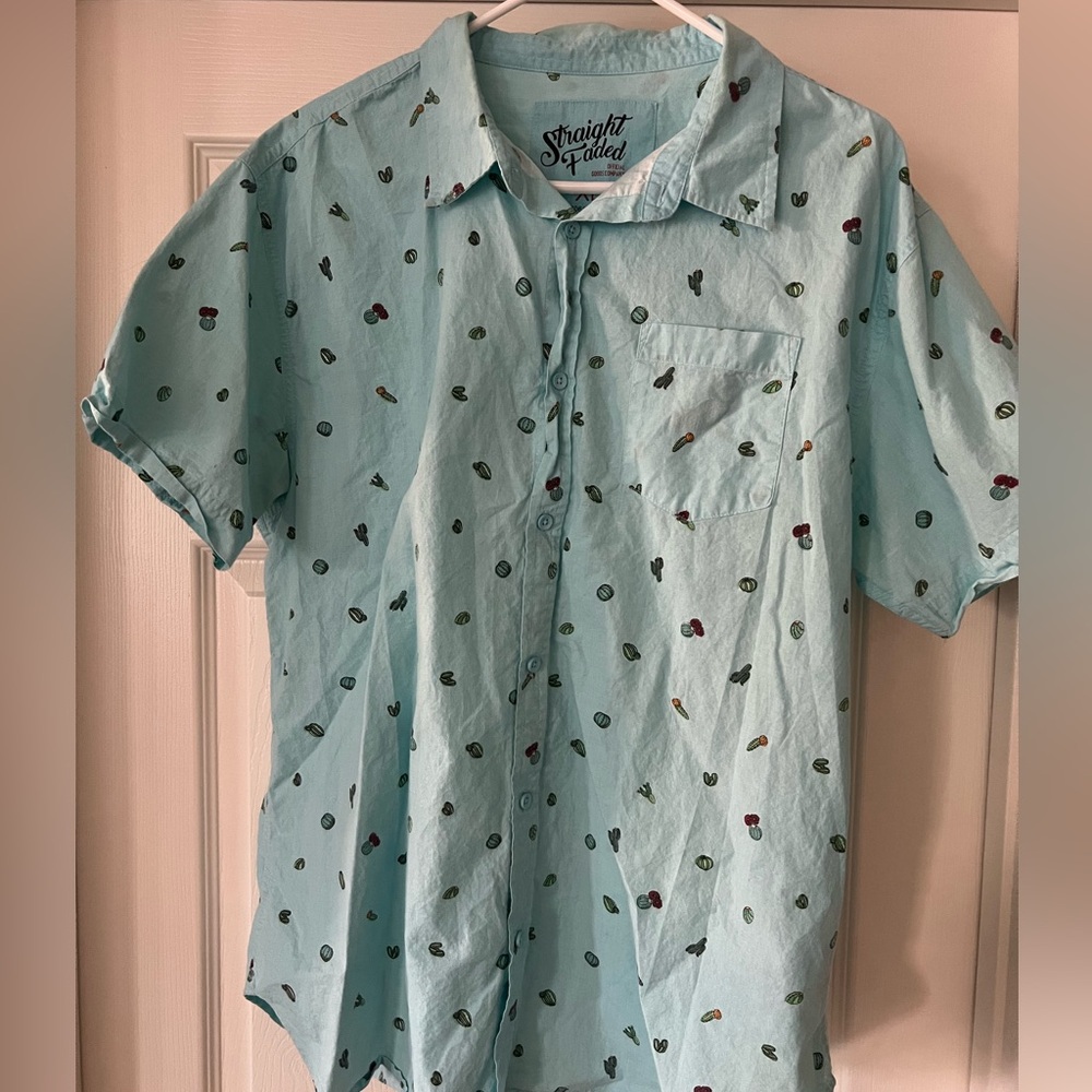 Light Blue Casual Button Down Shirt